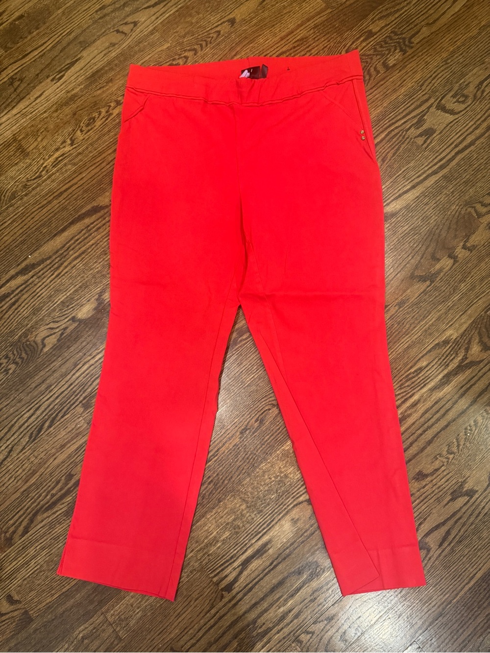 Rafaella Women’s Red Stretch Ankle Pants
